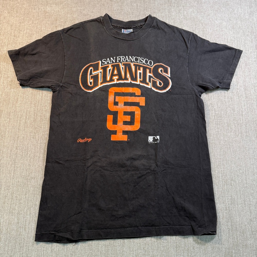Vintage 1991 San Francisco Giants Rawlings Hanes Beefy-T Shirt XL Black MLB USA